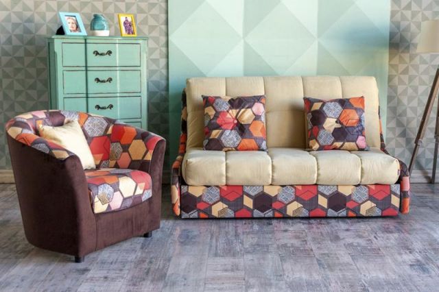 Диван Турин 2 RIVALLI R033 97x111x90 ППУ фото