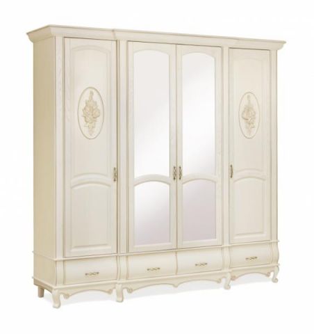 Спальня Оскар с 4-дв. Шкафом (белая эмаль) IVNA Мебель   фото