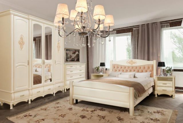 Спальня Оскар с 4-дв. Шкафом (ваниль) IVNA Мебель   фото