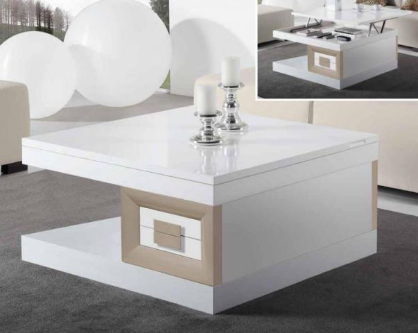 Журнальный стол 2034 CLOE Disemobel 2034 CLOE 48x90x90 Blanco mate фото