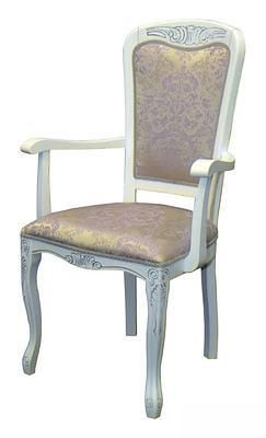 Кресло Алекс LORES Л085 52x100/48x58 Слоновая кость/Патина золото Бук фото