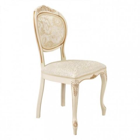 Кресло Флоренция 2 LORES Л083 56x104/48x60 Слоновая кость/Патина золото Бук фото