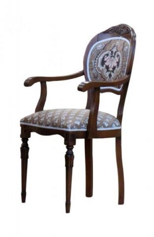 Кресло Флоренция 2 LORES Л083 56x104/48x60 Орех Италика/Патина Темный орех Бук фото