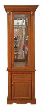 Книжный шкаф Афина 1 дв. высокий IVNA Мебель И010.13 231x54x75 светло-серый (глянец или матовый) фото