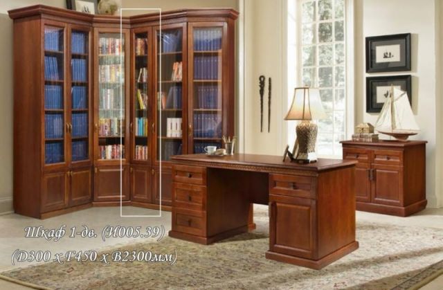 Шкаф Олимпия 1 дв. 30 IVNA Мебель И005.39/30 230x45x30 каштан фото