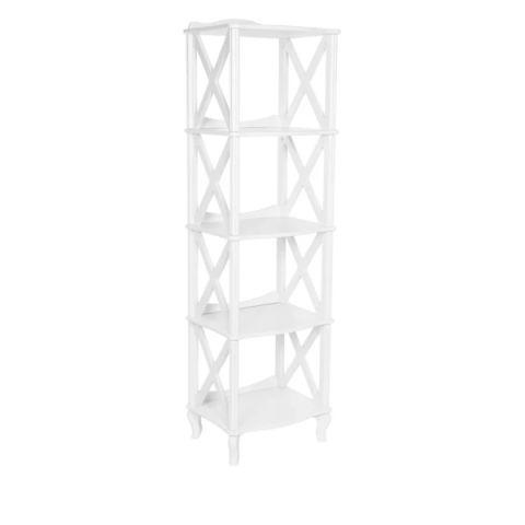 Этажерка-стеллаж Джульетта-4 IMPEX 1089 49x40x170 Молочный Дуб фото