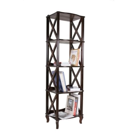 Этажерка-стеллаж Джульетта-4 IMPEX 1089 49x40x170 Орех фото