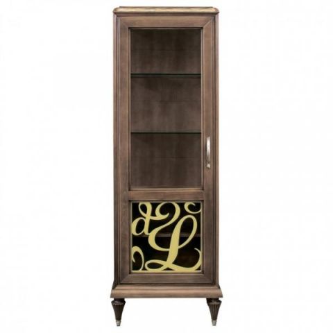 Витрина Далорес LORES Л102 Левая Орех Долорес/Патина коричневая Бук фото