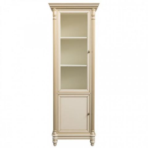 Витрина Флоренция LORES Л096 Левая Слоновая кость/Патина золото Бук фото