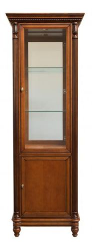 Витрина Флоренция с зеркалом LORES Л095 Правая Орех Италика/Патина Темный орех Бук фото