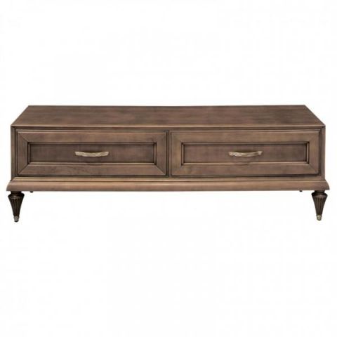 Тумба ТВ Далорес LORES Л106 184x53x55 Орех Долорес/Патина коричневая Бук фото