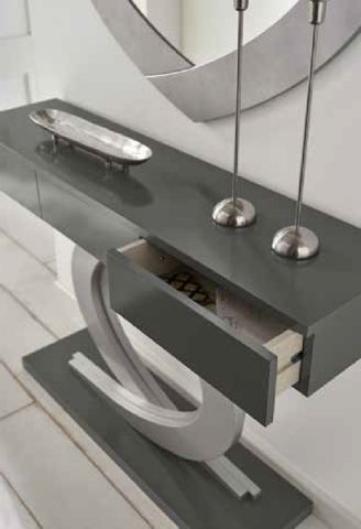 Консоль NORA 660 Grafito/Plata Disemobel 660 NORA 85x28x114 Grafito/Plata-10 фото