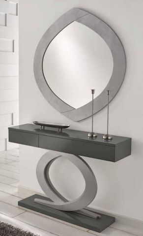 Консоль NORA 660 Grafito/Plata Disemobel 660 NORA 85x28x114 Grafito/Plata-10 фото