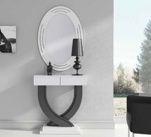 Консоль NORA 667 Blanco mate/Grafito Disemobel 667 NORA 85x28x77 Blanco mate/Grafito фото