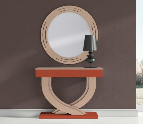 Консоль NORA 672 Almendra/Teja Disemobel NORA 672 Almendra/Teja 85x28x114 Blanco фото